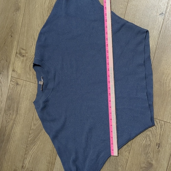 Philosophy Cropped Ribbed Sweater Sleeve Zipper blue-grey size Small - Picture 4 of 6